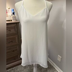 Torrid White Sheer Tank Top size 0